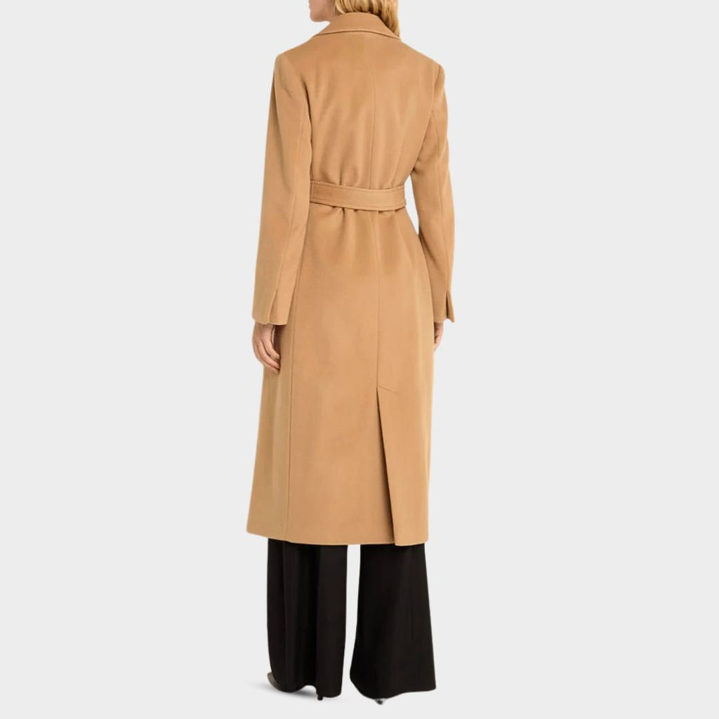 Women's Structured Single-Breasted Coat with Notch Collar