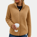 Women's Textured Fleece Jacket with Zip Front