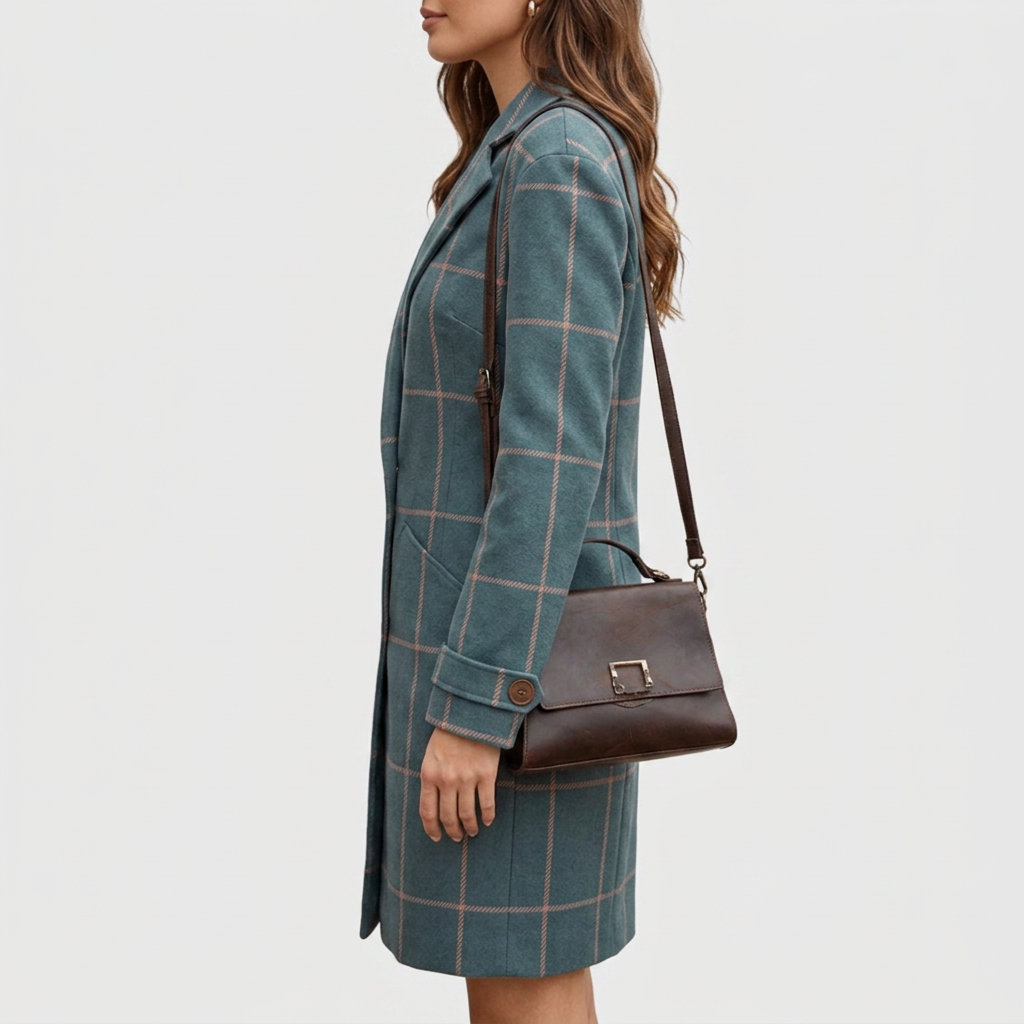 Women's Longline Button-Front Knit-Blend Coat
