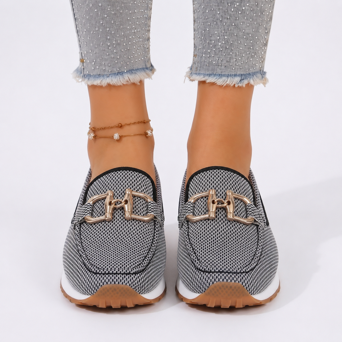 Women's Cushioned Slip-On Loafers with Round Toe