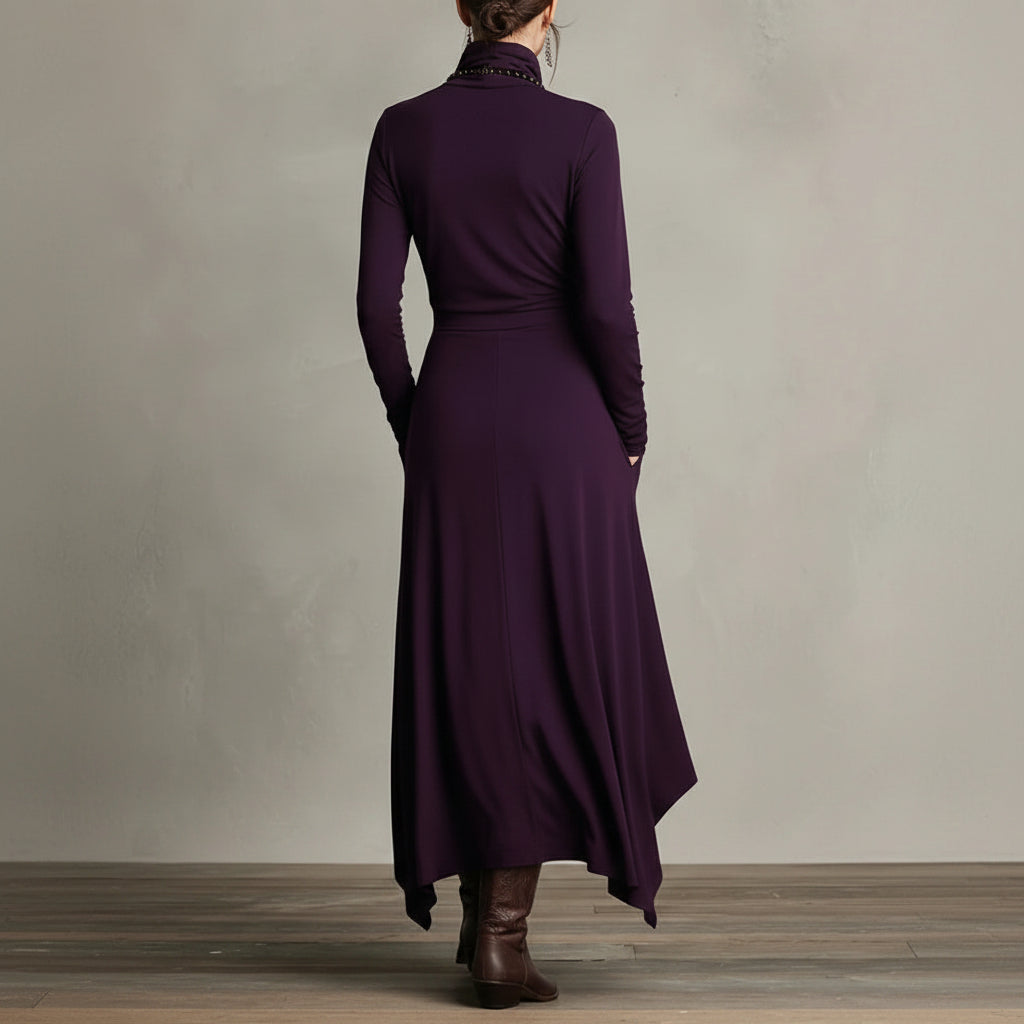Marilyn Elegant Maxi Dress Purple Front