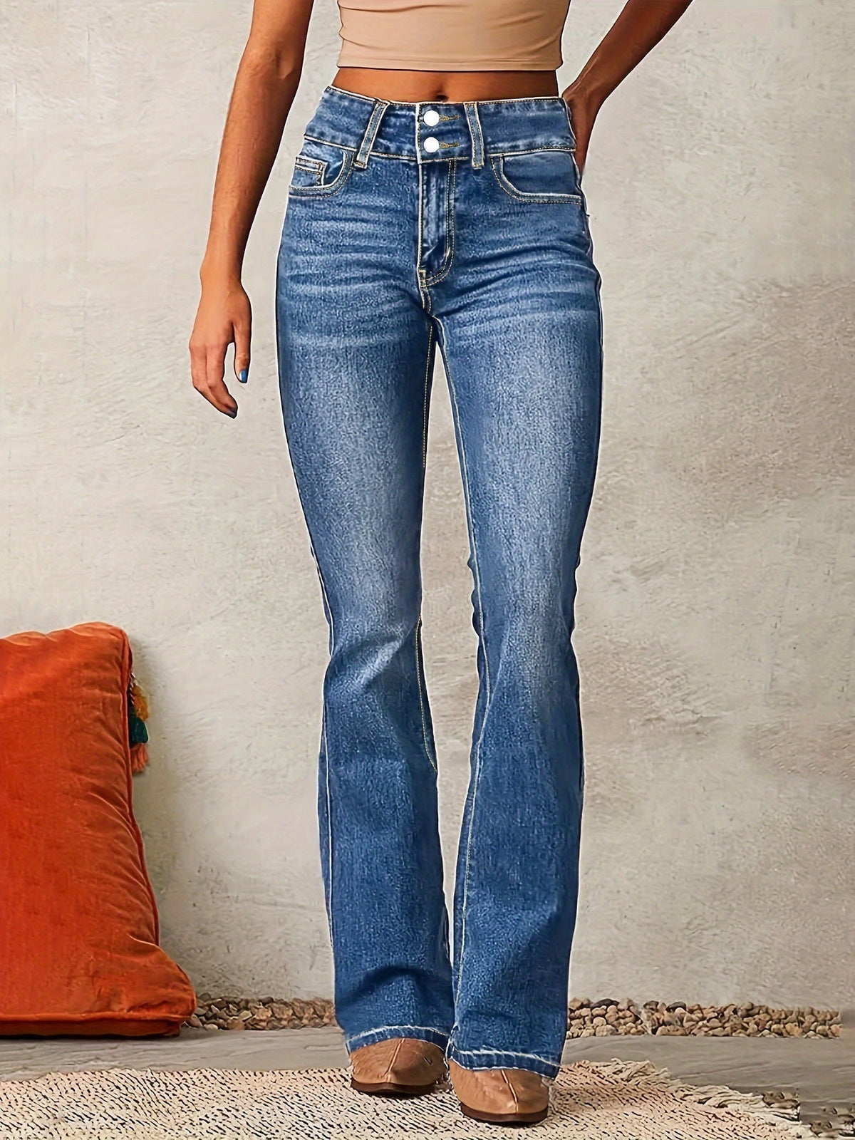 Women's Flare Jeans Denim Blue