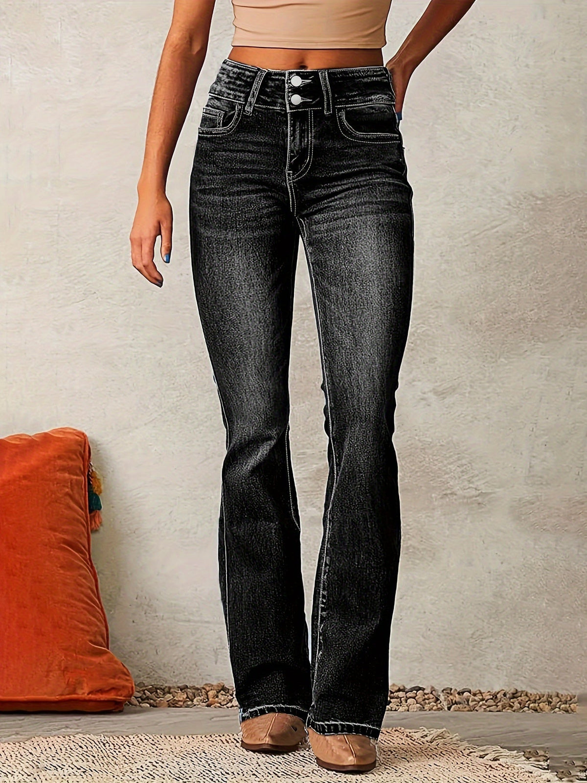 Women's Flare Jeans Dark Blue