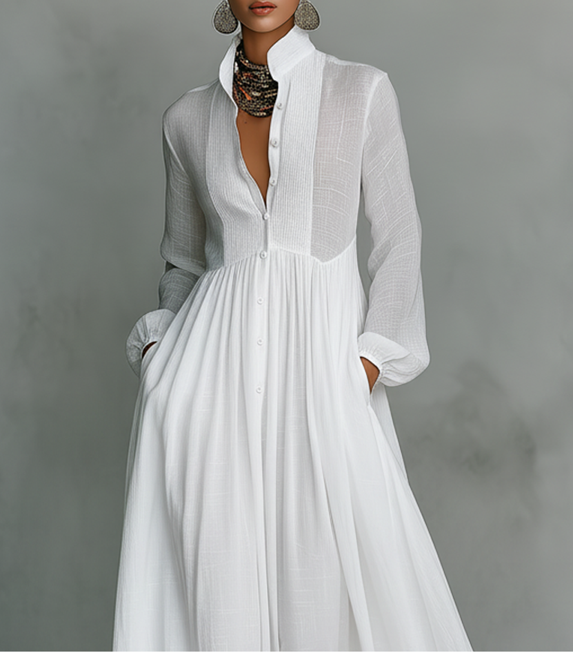 Veronica Maxi Minimalist Dress Detail