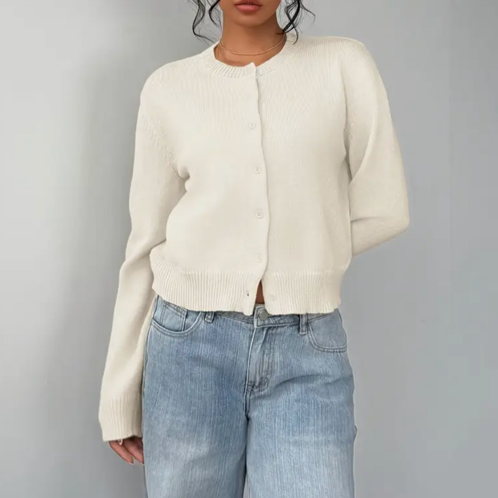 Women's Cropped Cardigan Black