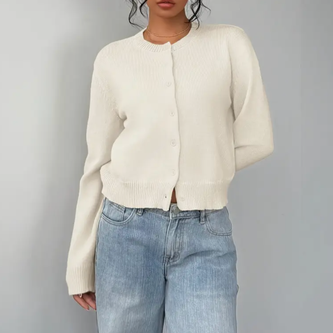 Women's Cropped Cardigan Black
