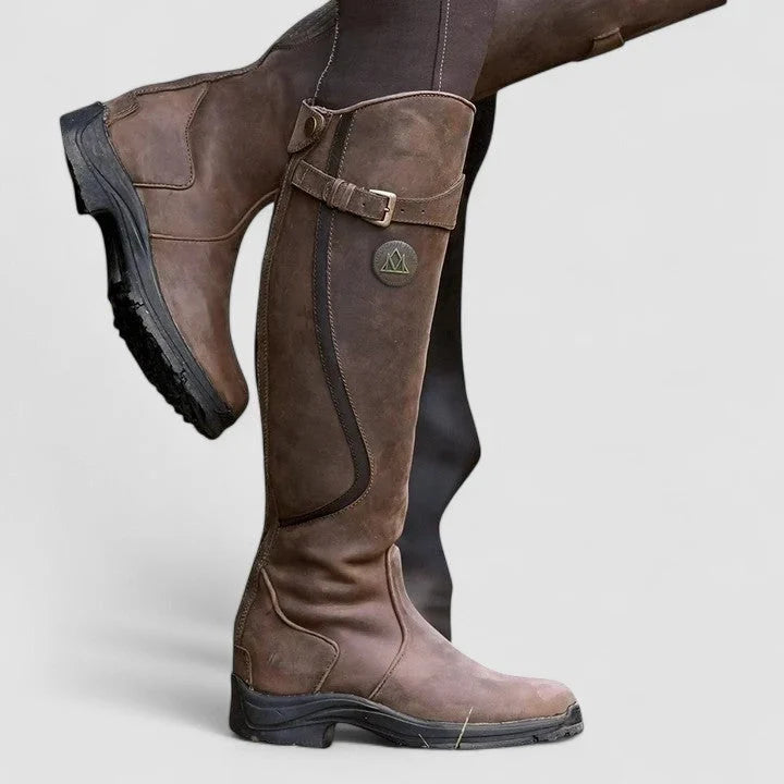 Women's Knee-High Boots Dark Brown
