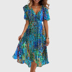 Catalina Chic Midi Dress Blue