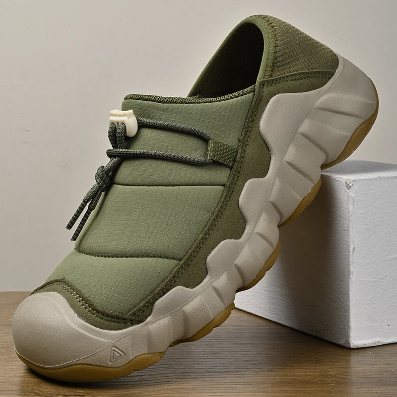 Men's Slip-On Hiking-Style Sneakers with Grip Outsole