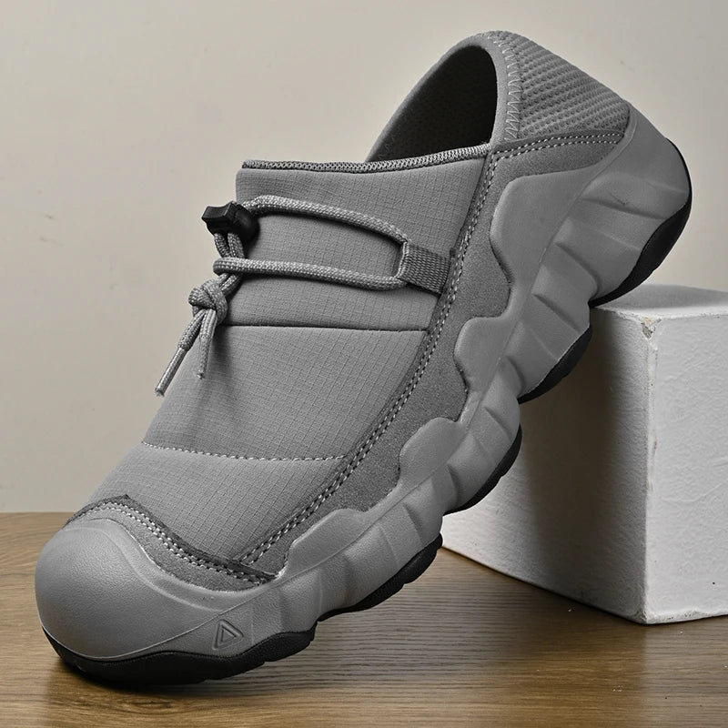 Men's Slip-On Hiking-Style Sneakers with Grip Outsole