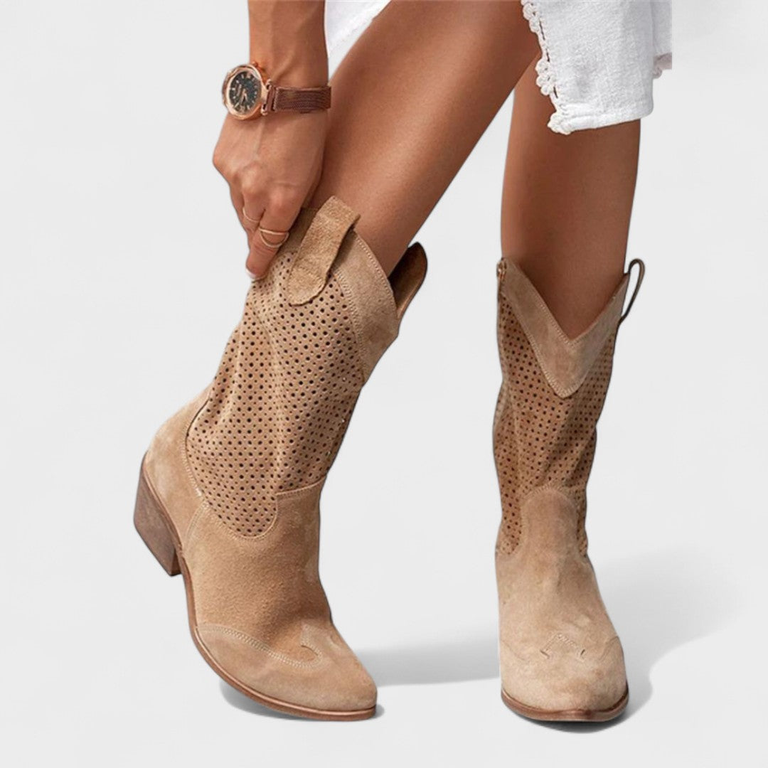 Women's Cowboy Boots Beige
