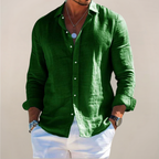 Men's long sleeve shirt in burgundy