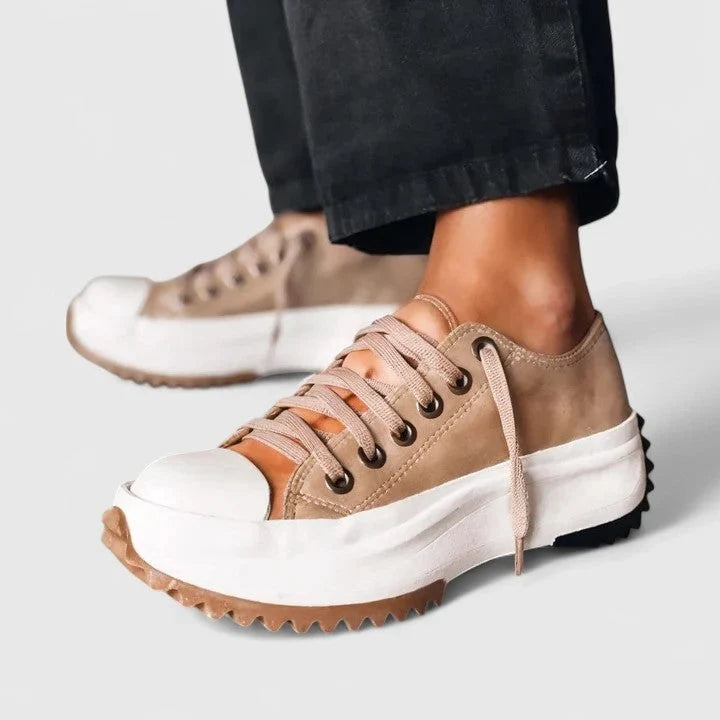 Women's Platform Sneakers Beige