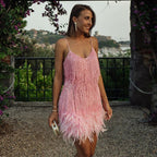 Women's Sequin Mini Dress - Pink
