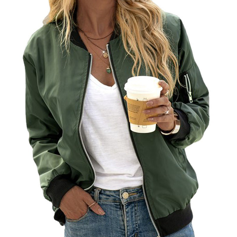 Women's Bomber Jacket Army Green