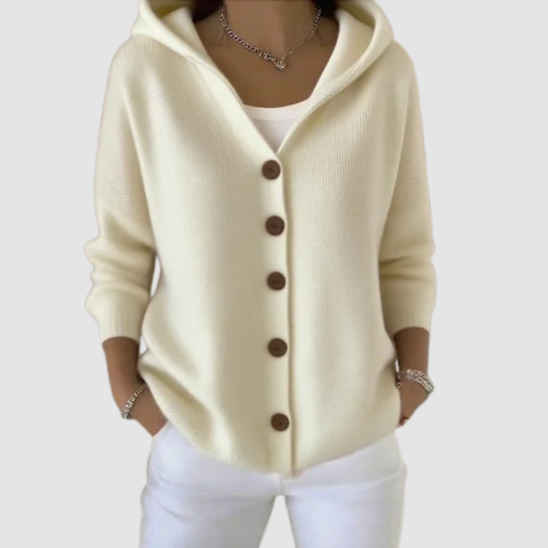 Women's Hooded Cardigan Beige