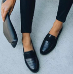 Women's Croc Loafers Black