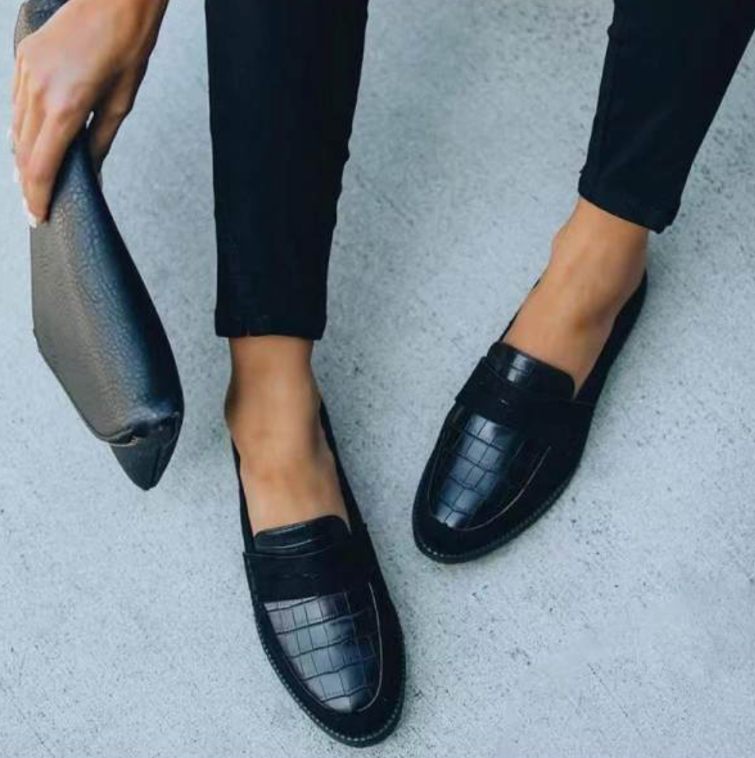 Women's Croc Loafers Black