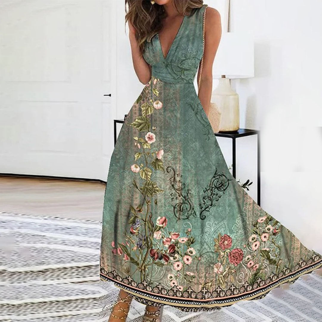 Women's floral maxi sundress - flower 2