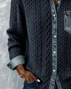 Women's Cable Knit Shirt Detail 3