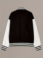 Women's Bomber Jacket Contrast Sleeves