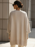 Women's Poncho Sweater Black