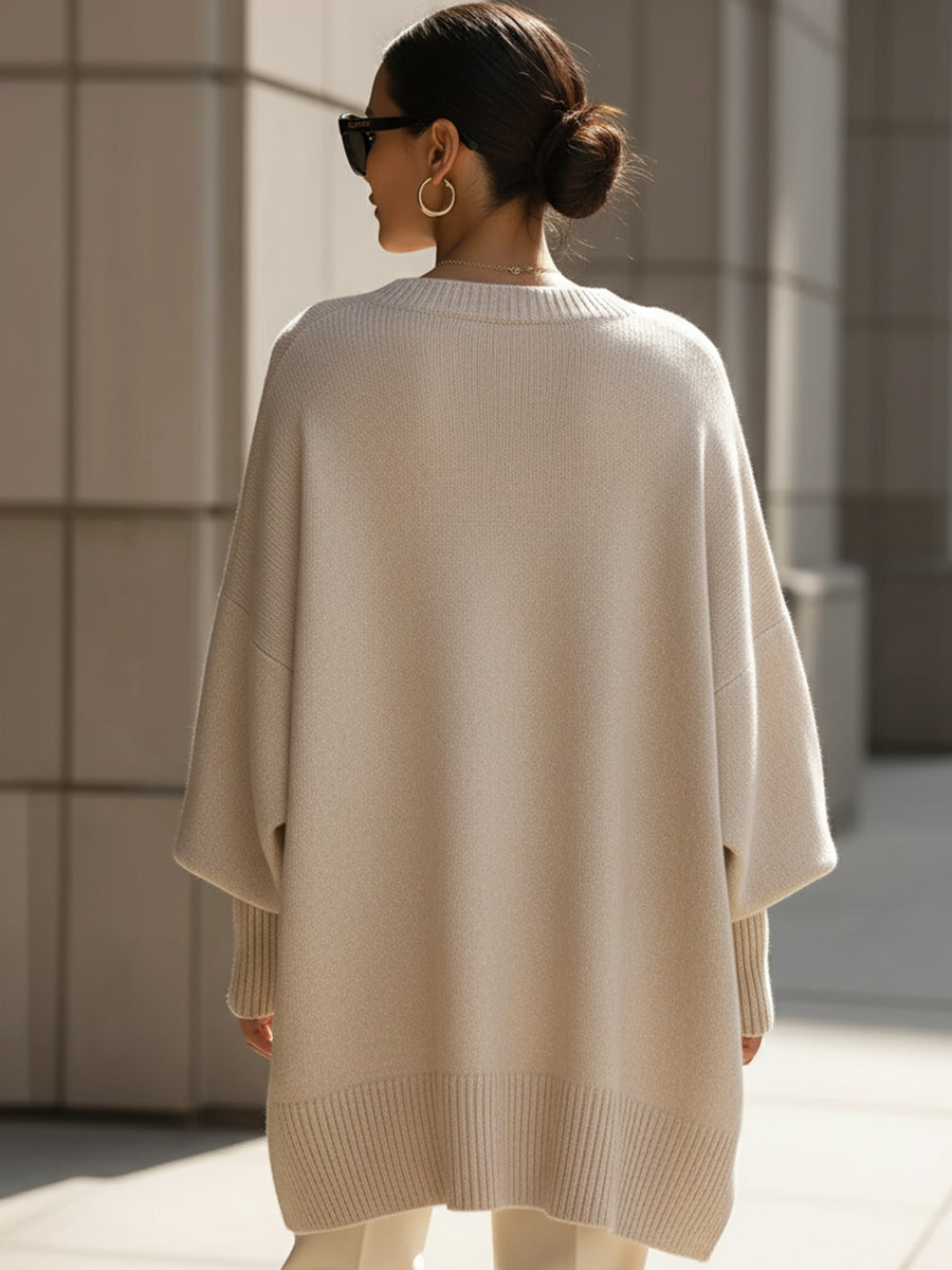 Women's Poncho Sweater Black