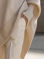 Women's Poncho Sweater Detail