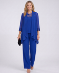 Three-Piece Knit Set - Blue