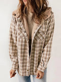 Women's Button-Front Fleece Jacket with Stand Collar