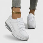 Women's Lace-Up Orthopedic Sneakers with Contrast Sole
