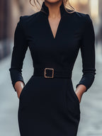 Eva Graceful Waist Midi Dress Detail