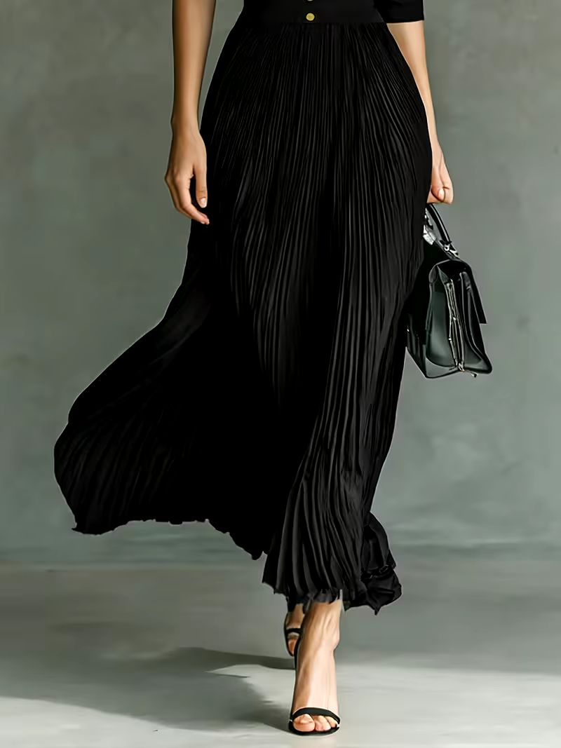 Women's lapel collar maxi dress - detail