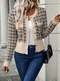 Women's Textured Knit Cardigan Beige