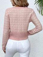 Women's Textured Knit Cardigan Detail 5