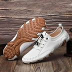 Men's lace-up skate shoes in white