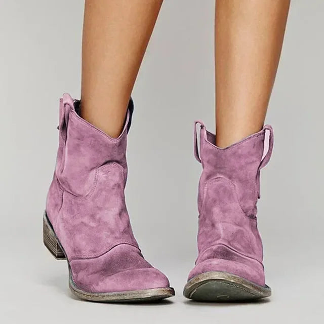 Women's Western Boots Purple Pink