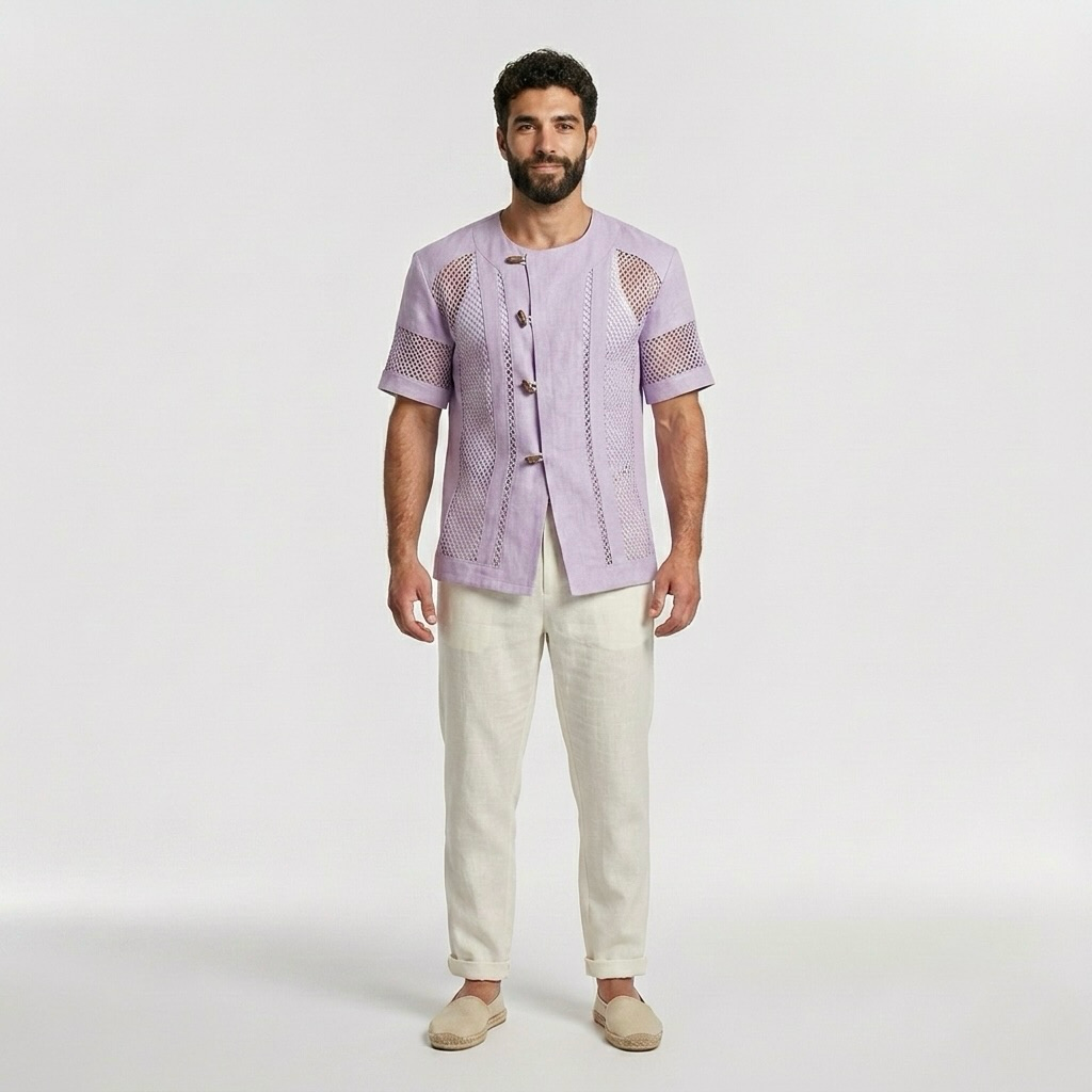 Mens Artisan Mesh Shirt front view