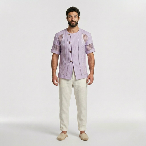 Mens Artisan Mesh Shirt front view