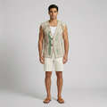 Mens Coastal Artisan Mesh Vest front view