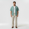 Mens Contour Pleated Resort Shirt front view