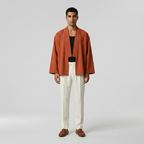 Mens Minimalist Kimono Jacket front view
