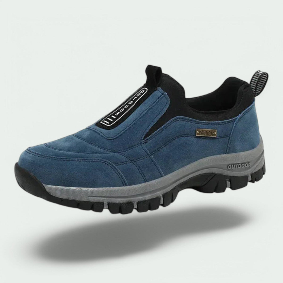 Men's slip-on suede sneakers in blue