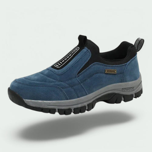 Men's slip-on suede sneakers in blue