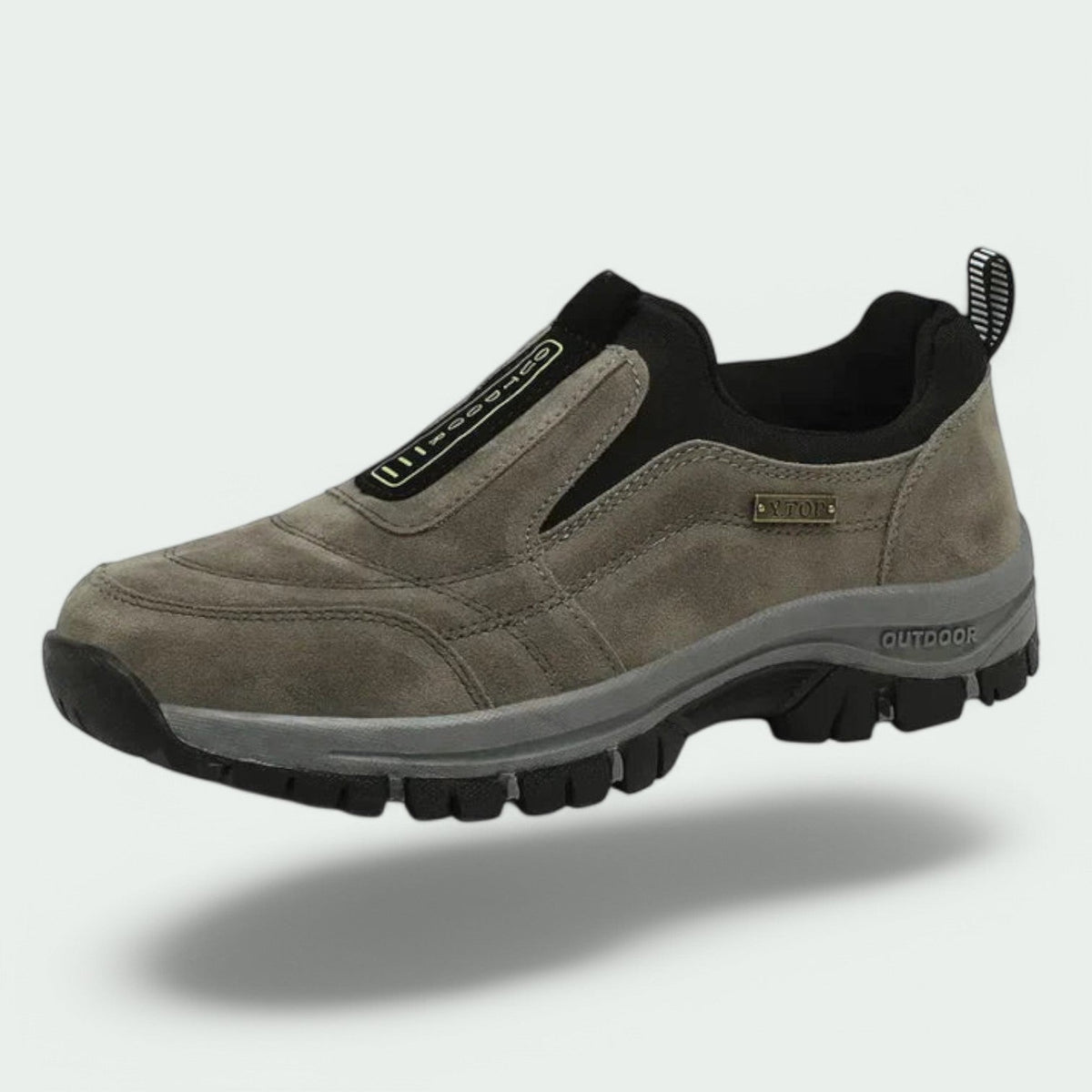 Men's slip-on suede sneakers in gray