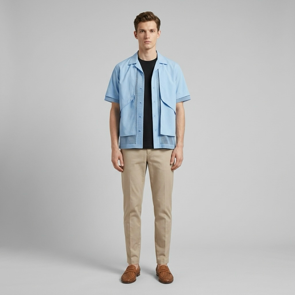 Mens Utility Resort Shirt front view