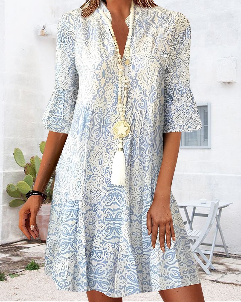 Women's paisley print midi dress - side