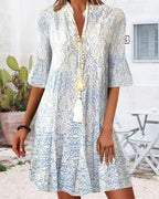 Women's paisley print midi dress - back