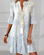 Women's paisley print midi dress - detail
