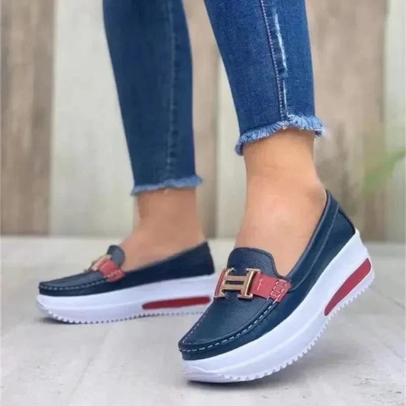 Women's Platform Loafers Blue